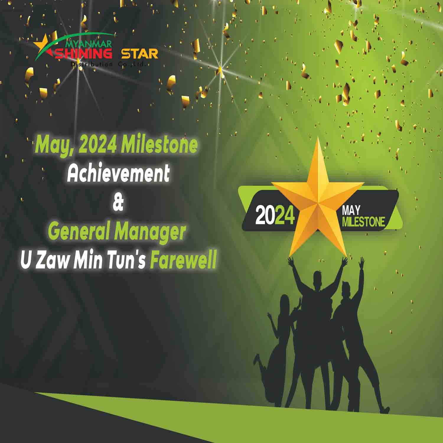 May 2024, Milestone Achievement & General Manager U Zaw Min Tun's Farewell (YANGON)